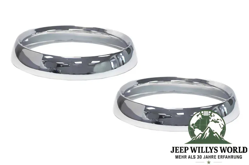 Scheinwerferringe Paar Chrom Jeep CJ 72-86