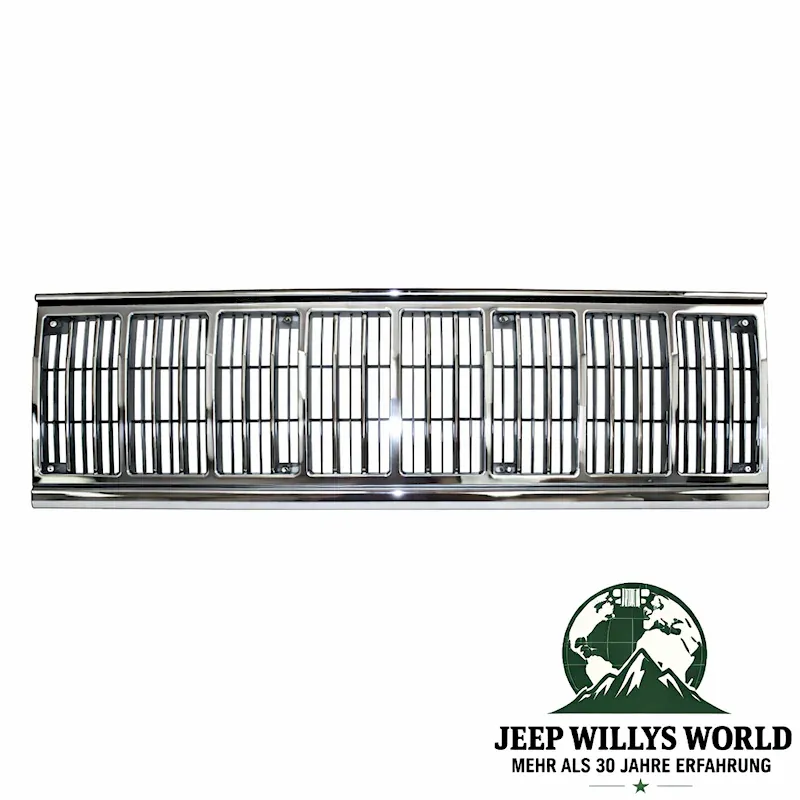 Frontgrill Kühlergrill Blende Chrom / Schwarz Jeep Cherokee 91-96