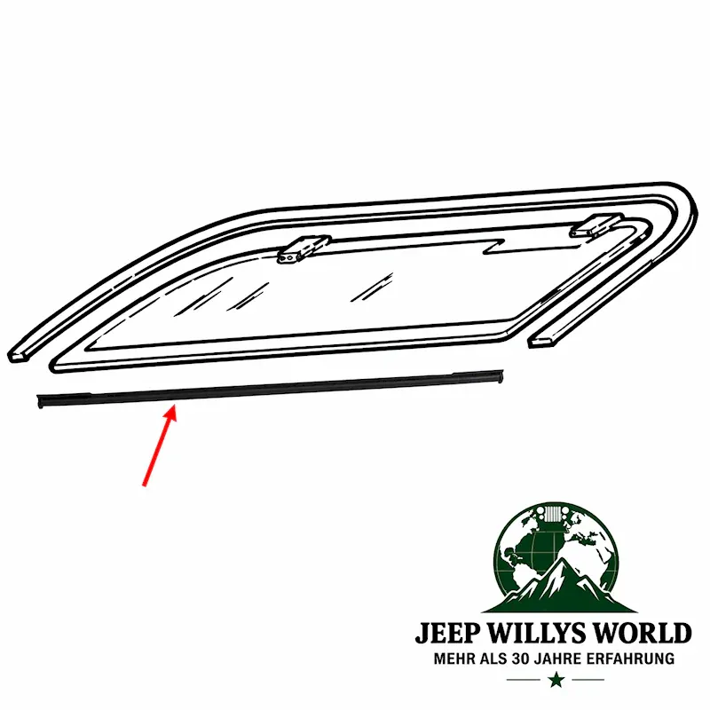Hardtop Heckscheiben Dichtung unten Jeep Wrangler 96-06