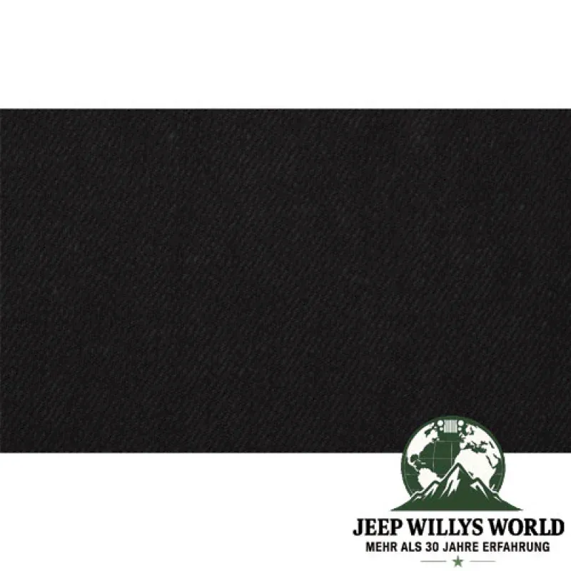 Bestop Black Denim Jeep CJ, Wrangler, Ford, Toyota Material Swatch black with a grey/blue touch to it.