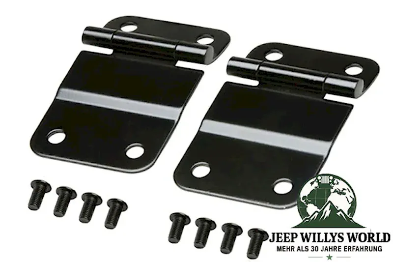 Tailgate Hinge Pair Black Jeep CJ 76-86
