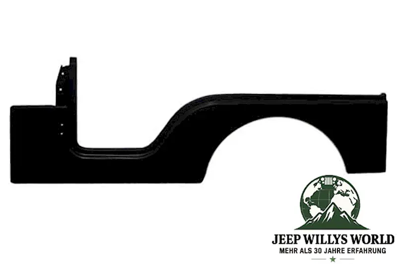 left side steel body panel, primed black. Jeep CJ5 (1976-1983)