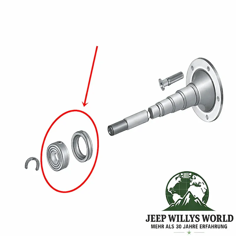 Wheel Bearing Set 2-Piece Rear Axle Dana 35 Jeep Wrangler + Cherokee + Grand Cherokee 90-06