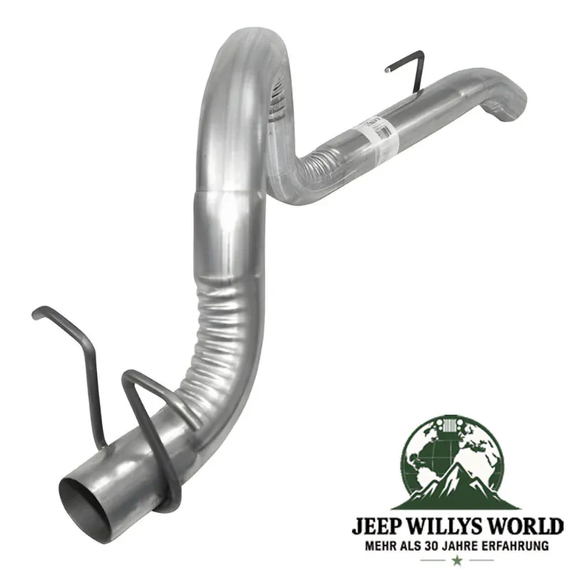 Exhaust Tailpipe (aluminized steel) for 2.5L, 4.0L or 4.2L engine. Jeep Wrangler YJ (1987-1995).