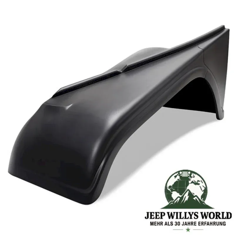 front left Fender, primed black, bolt on fit to original mounting points. Jeep CJ5 (1955-1968).