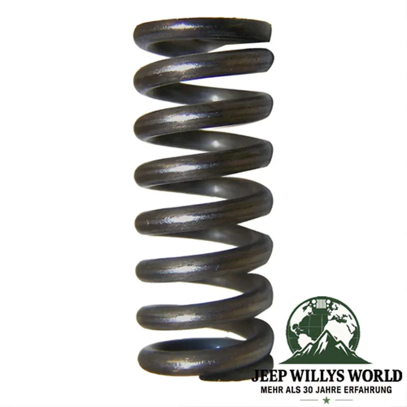 Shift Rod Poppet Spring Dana 18, 20, 300 Transfer Case Jeep SJ, J Series, CJ, Willys (41-86). Close-Up.