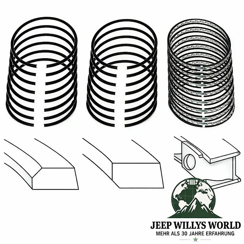 Piston Ring Set .060" Oversize 5,9 L 8 Cyl. Jeep CJ 73-86