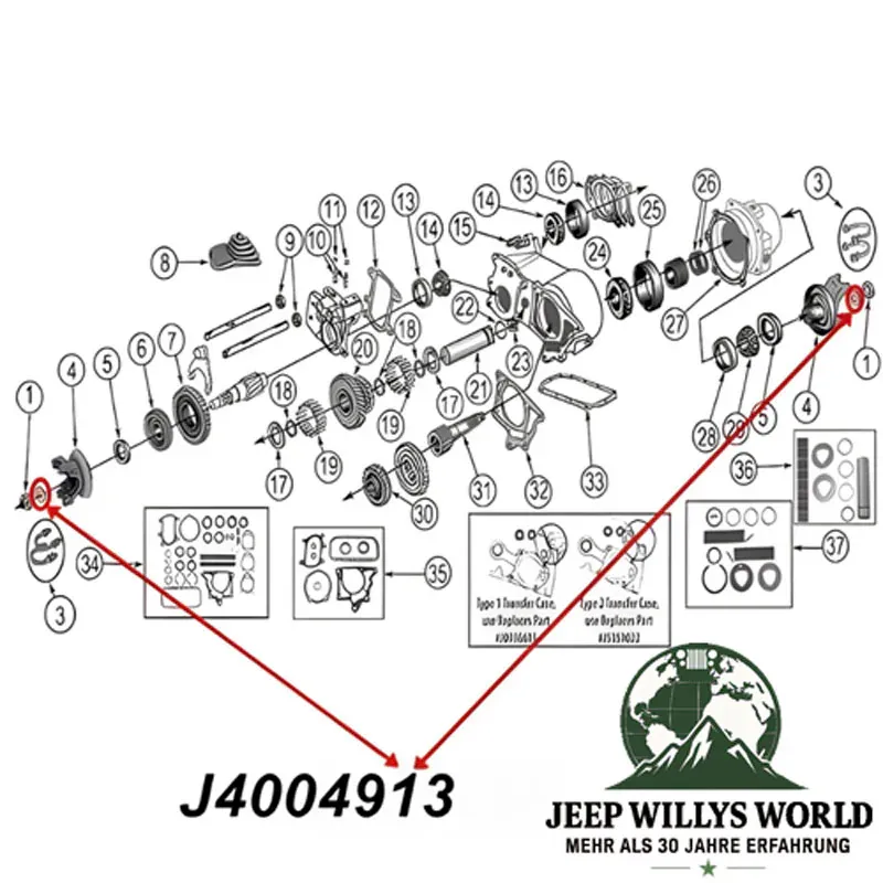 Unterlegscheibe Kardanmutter Dana 18, 20, 300, Quadra-Trac Verteilergetriebe Ausgang vorne oder hinten, Dana 25, 27, 30, 44, 53, 60 Vorder- oder Hinterachse. Jeep CJ, Willys, SJ J Serie, C101 C104 Commando, Sedan Delivery, Station Wagon, Pickup, , Wranger