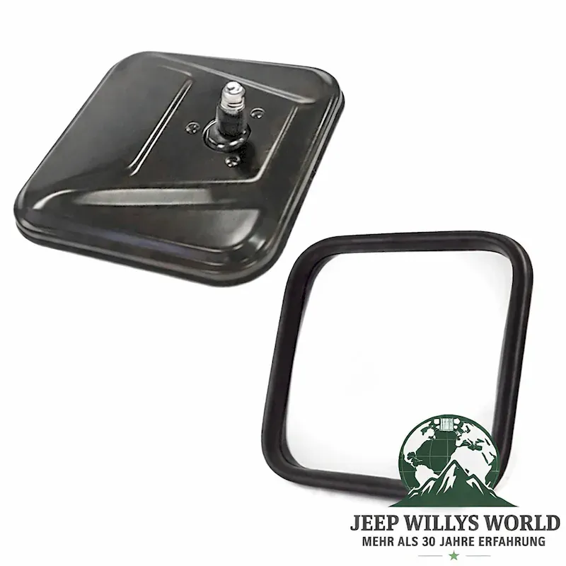 Spiegelkopf Schwarz Jeep CJ + Wrangler 55-06