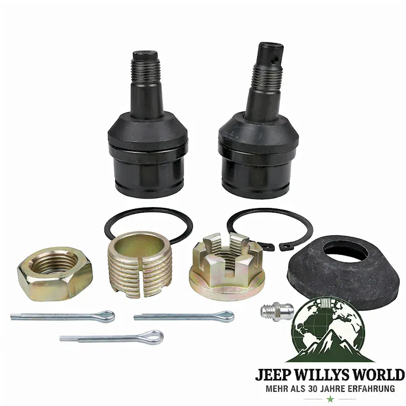 Achsschenkelbolzen Set Traggelenke vorne oben und unten Jeep CJ5 CJ6 CJ7 CJ8 / SJ & J-Serie / C104 Commando (1972-1991).