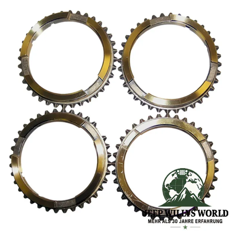 Synchro Repair Set, Blocking Rings 4 pieces T176 T177 Transmission Jeep CJ / SJ (80-86), all 4 Rings pictured.