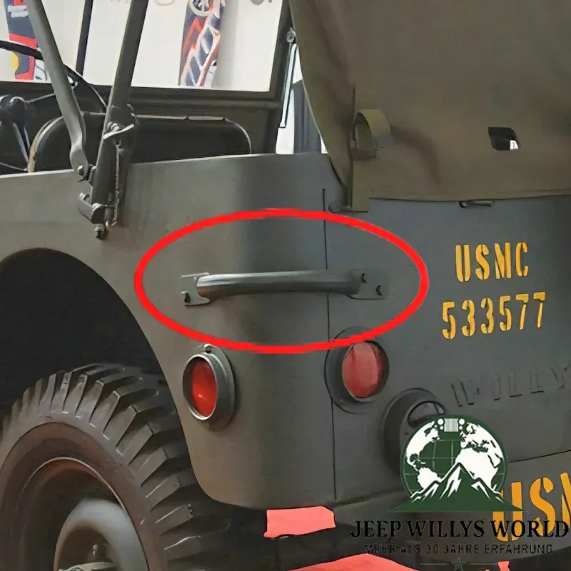 Handle rear body corner Jeep Willys MB M38 M38A1 CJ Ford GPW 41-71