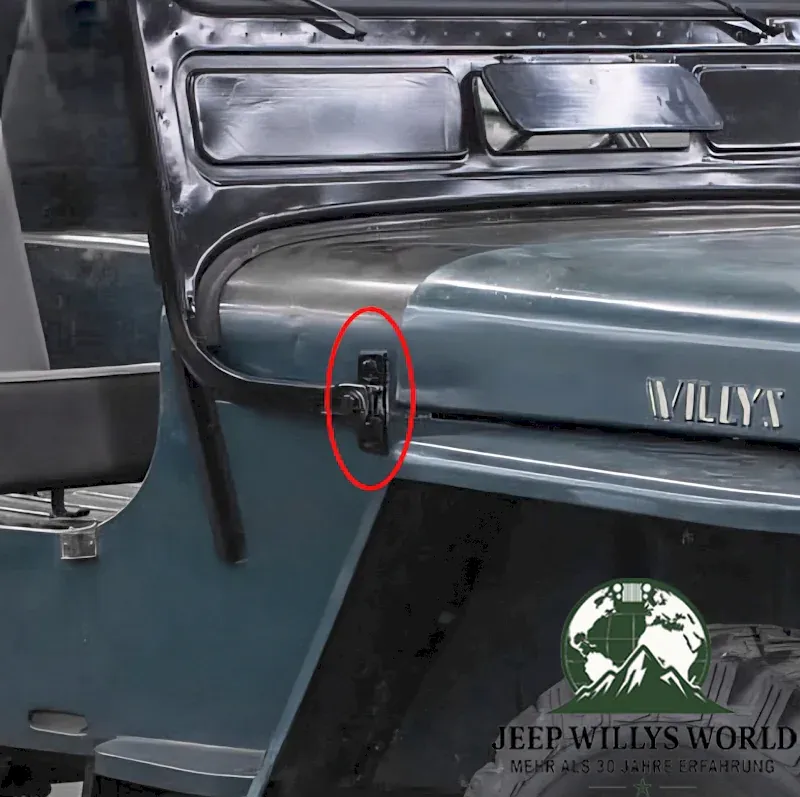 Scheibenrahmenhalter rechts Jeep Willys M38 CJ3A 49-53