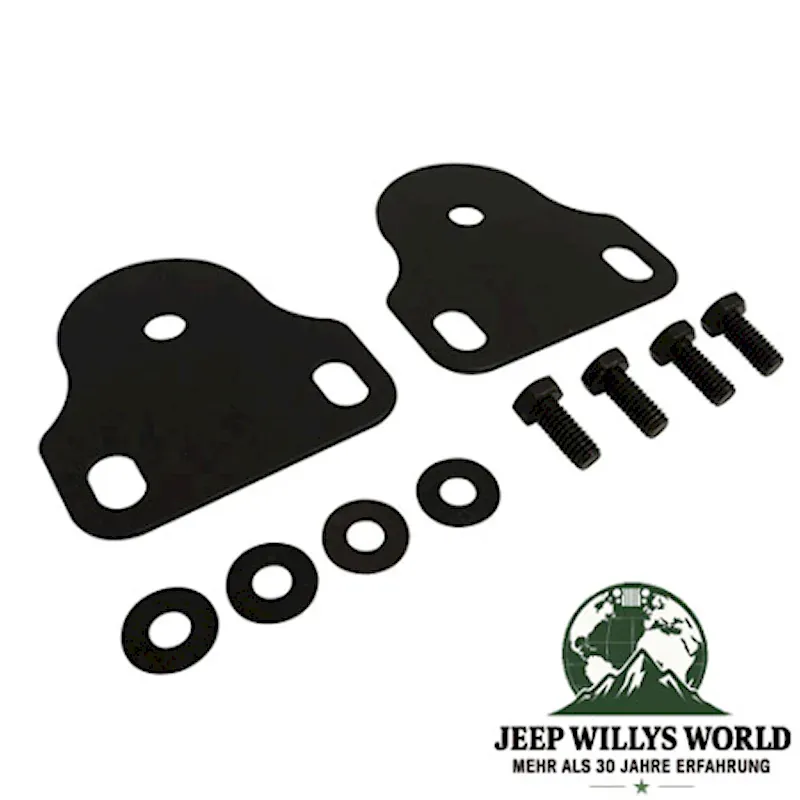 Scheibenrahmenhalter innen Schwarz Edelstahl Jeep CJ + Wrangler YJ 76-95