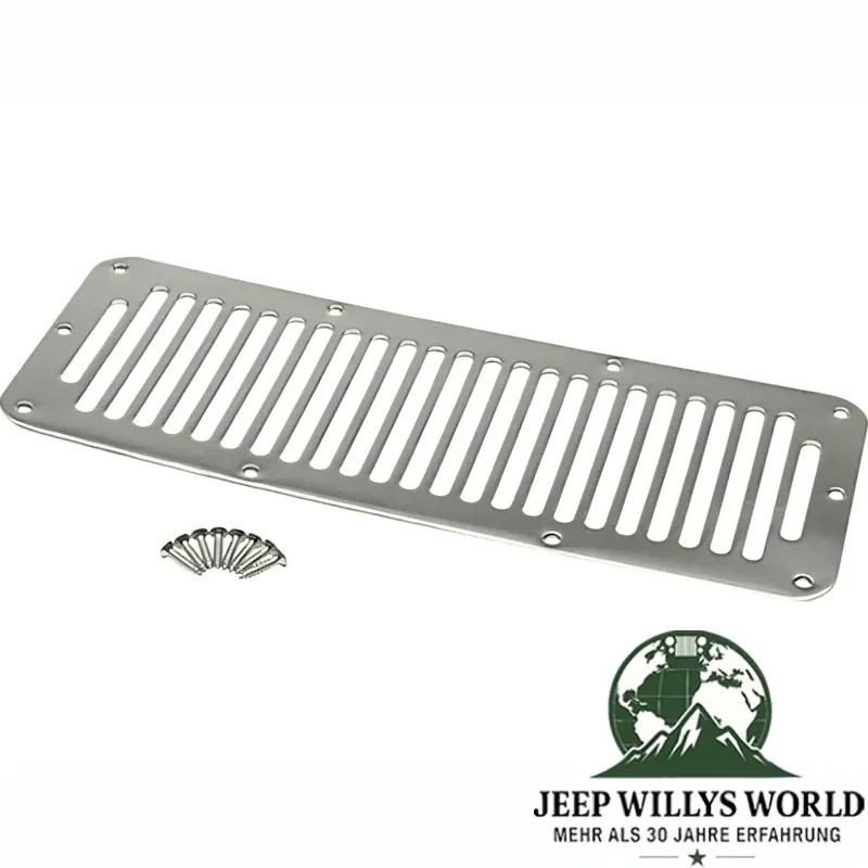 RT Off-Road Lüftungsgitter Lufteinlassgitter Edelstahl Jeep CJ5 CJ7 CJ8 / Wrangler YJ (1978-1995)