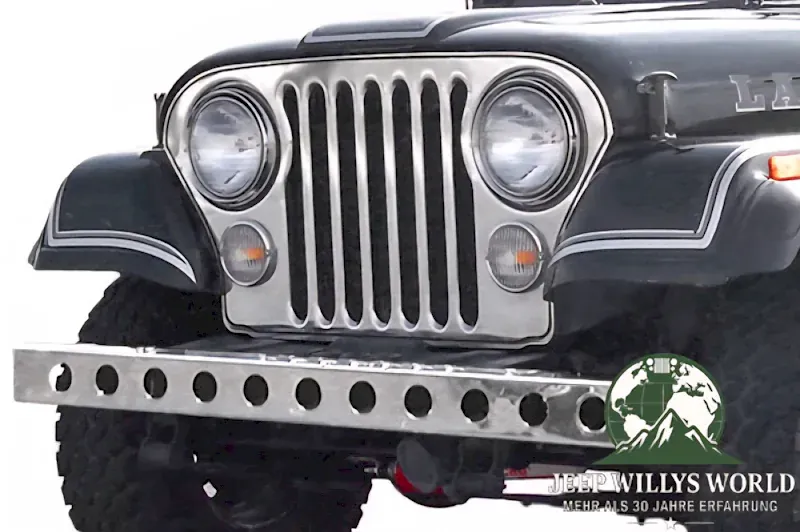 Stoßstange Frontstoßstange gelocht Edelstahl Jeep CJ 55-86