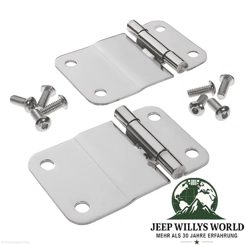 Heckklappenscharnier Paar Edelstahl Jeep CJ 76-86