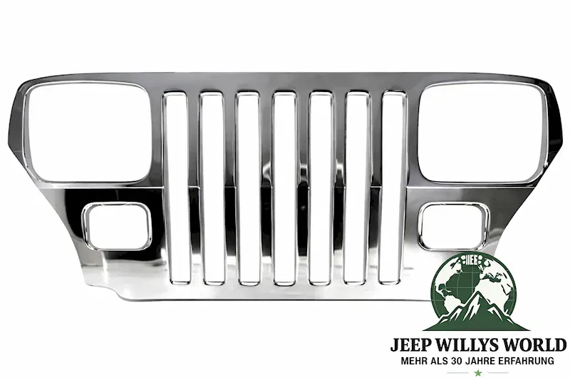 Radiator Grille Overlay Stainless Steel Jeep Wrangler 87-95