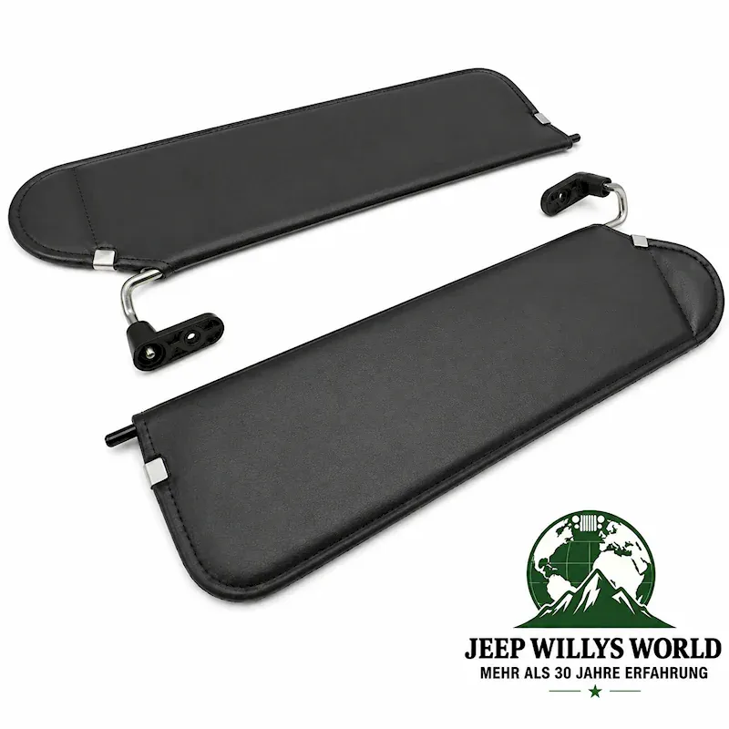 Sunvisor Pair in Black Jeep Wrangler 03-06