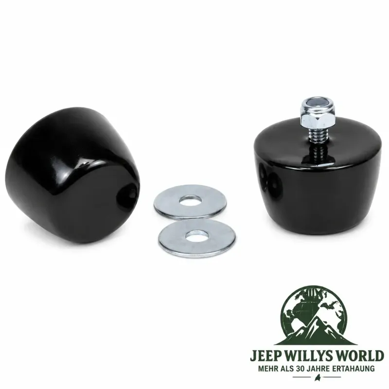 Daystar Motorhaubenauflagegummi Paar in schwarz Polyurethan Schwarz Jeep Wrangler YJ TJ JK (87-18)