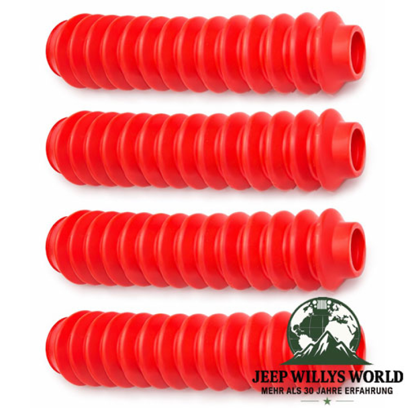 Stoßdämpfermanschetten Set Universal rot Jeep 76-18