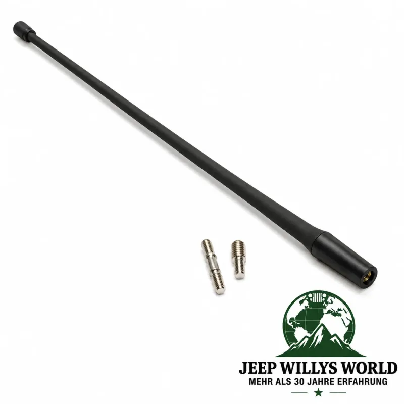 Rugged Ridge Antennenstab Flexibel 23cm Jeep Wrangler TJ JK JL / Gladiator JT (1996-2026)
