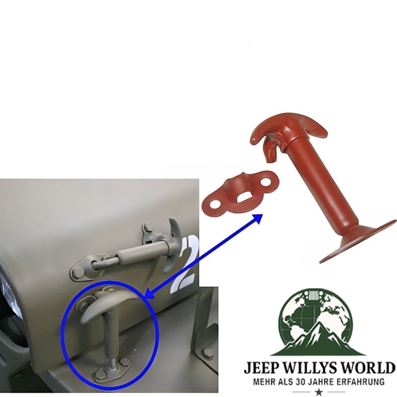 Hood Hold Down Catch Assembly Willys MB Ford GPW 41-45