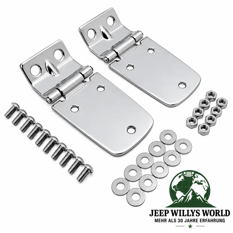 RT Off-Road Motorhauben Scharnier Se Edelstahl hochglanzpoliert Jeep Wrangler TJ (1996-2006)