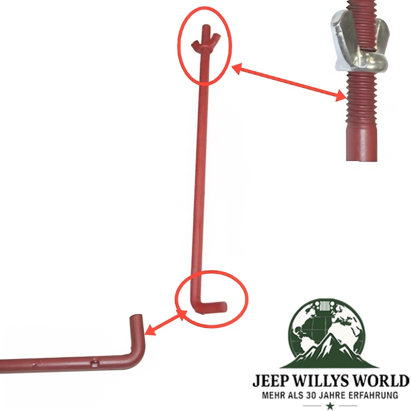 Batteriehalter Stange Jeep Willys MB M38 M38A1 CJ Ford GPW 41-71