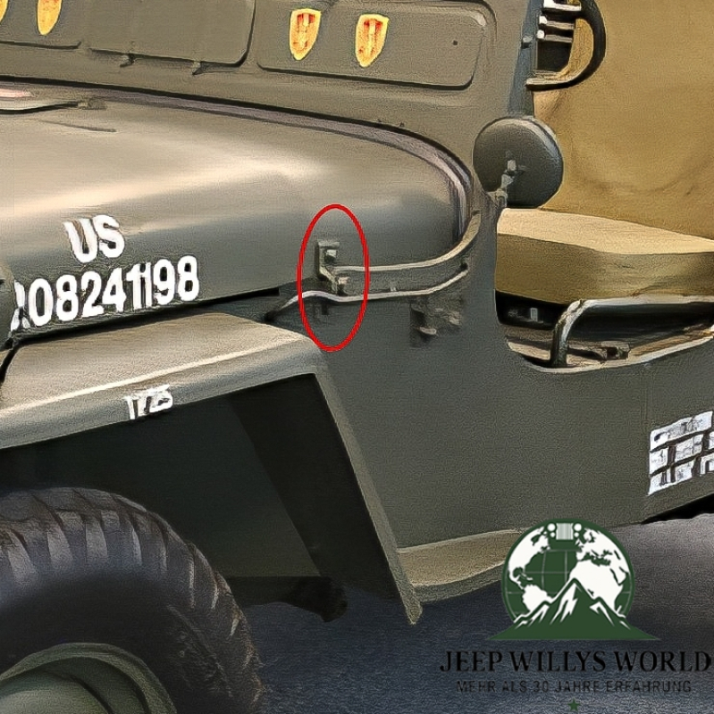 Scheibenrahmenhalter links Jeep Willys M38 CJ3A 49-53