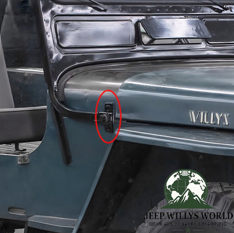 Windshield frame bracket right Jeep Willys M38 CJ3A 49-53