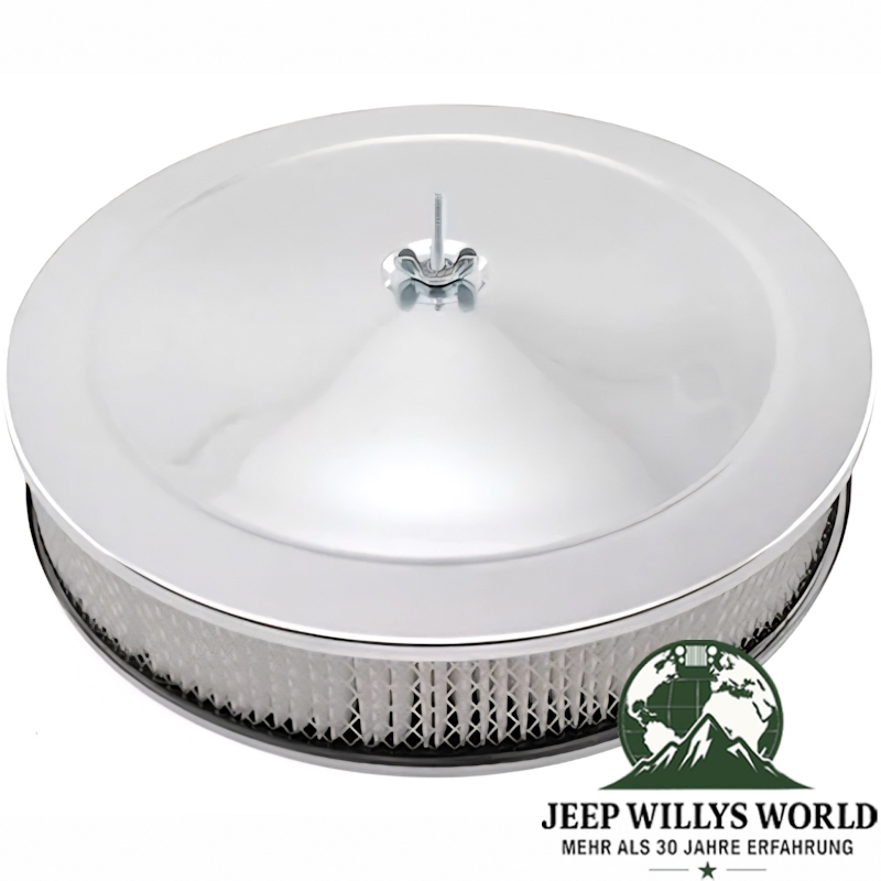 Luftfilterkit Chrom inkl. Filter 5,0 + 5,9 L V8 Jeep CJ 76-86