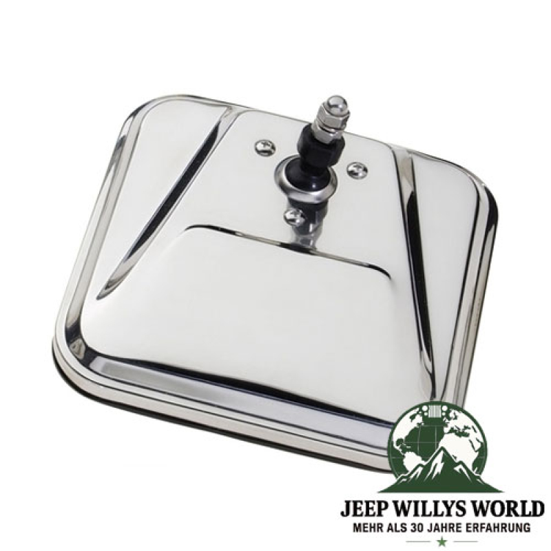 Spiegelkopf Edelstahl Jeep CJ + Wrangler 55-06