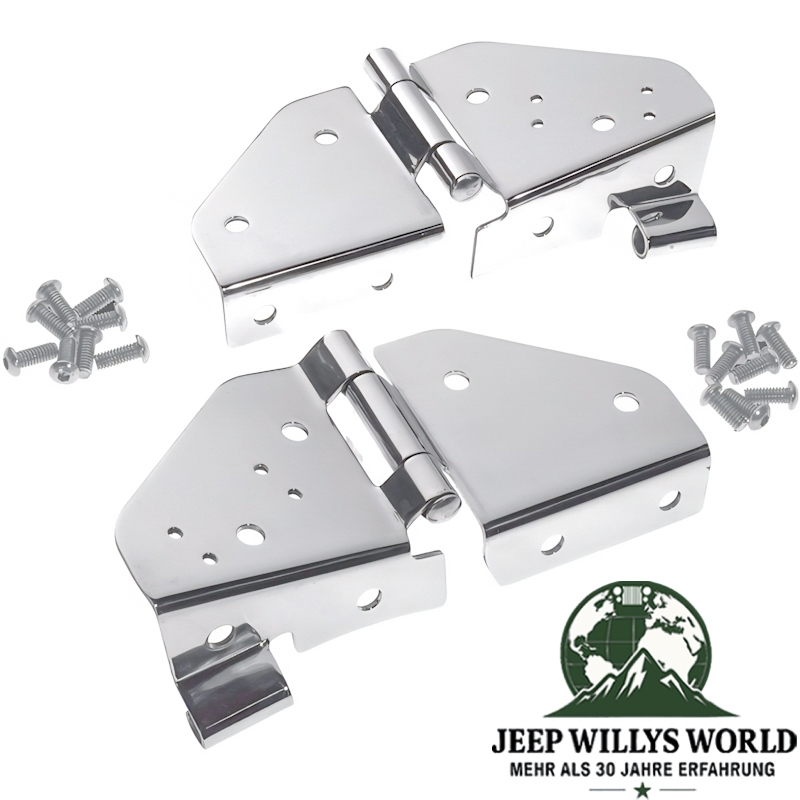 Scheibenrahmen Scharniere Edelstahl CJ + Wrangler YJ 76-95