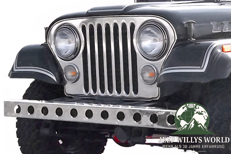 Front Bumper with Holes Stainless Steel Jeep CJ 55-86