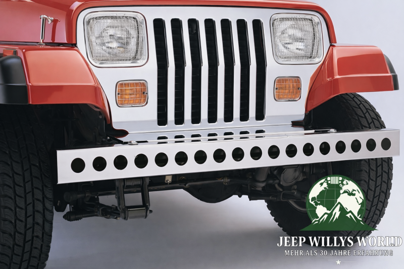 Front Bumper with Holes Stainless Steel Jeep Wrangler 87-95