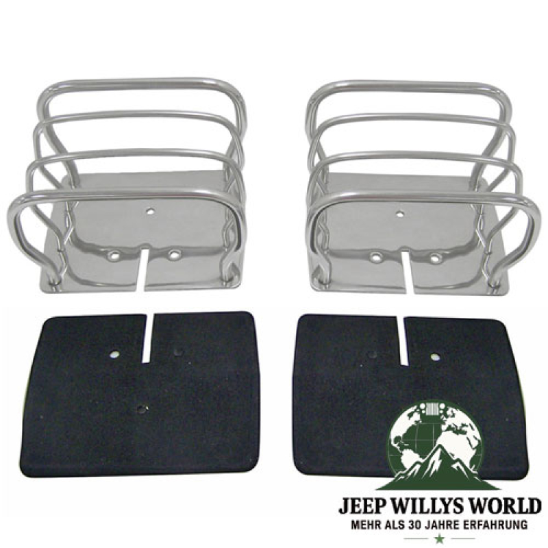 Rückleuchtenschutzgitter Edelstahl CJ + Wrangler 76-06