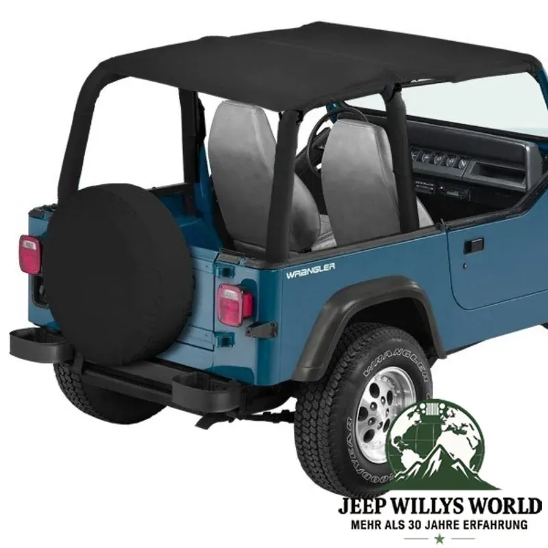 Bestop Strapless Safari Bikini Top Vinyl Black Denim Jeep Wrangler YJ (1992-1995)