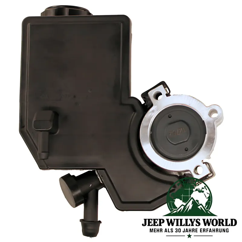 Power Steering Pump with Reservoir Jeep Grand Cherokee WJ WG 4.7L 01-04, flat top side.