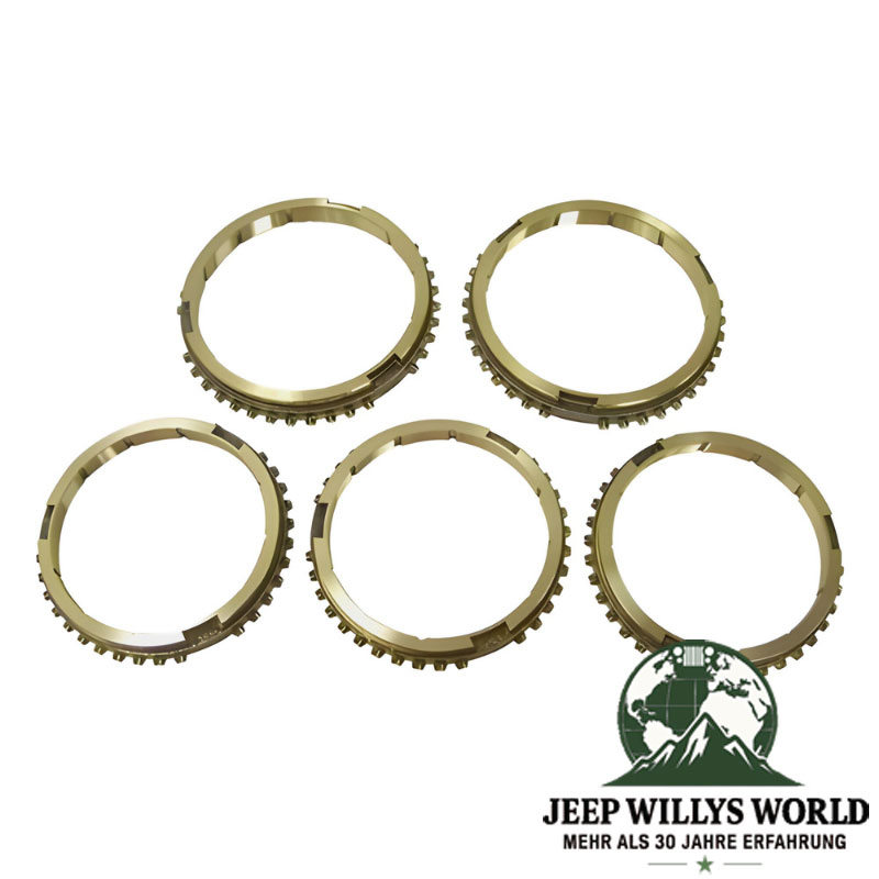 Synchronizer Ring Kit AX15 Transmission Jeep Cherokee XJ Wrangler YJ TJ (88-92), all Rings (1st to 5th Gear) pictured.