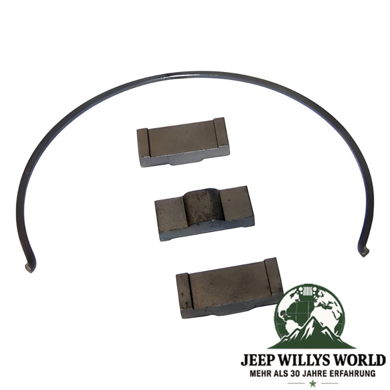 Synchronring Feder und Spannring Set 5. Gang AX15 Schaltgetriebe Jeep XJ / YJ / TJ / ZJ  (87-99), voller Lieferumfang abgebildet (2 Federn, 3 Steine).
