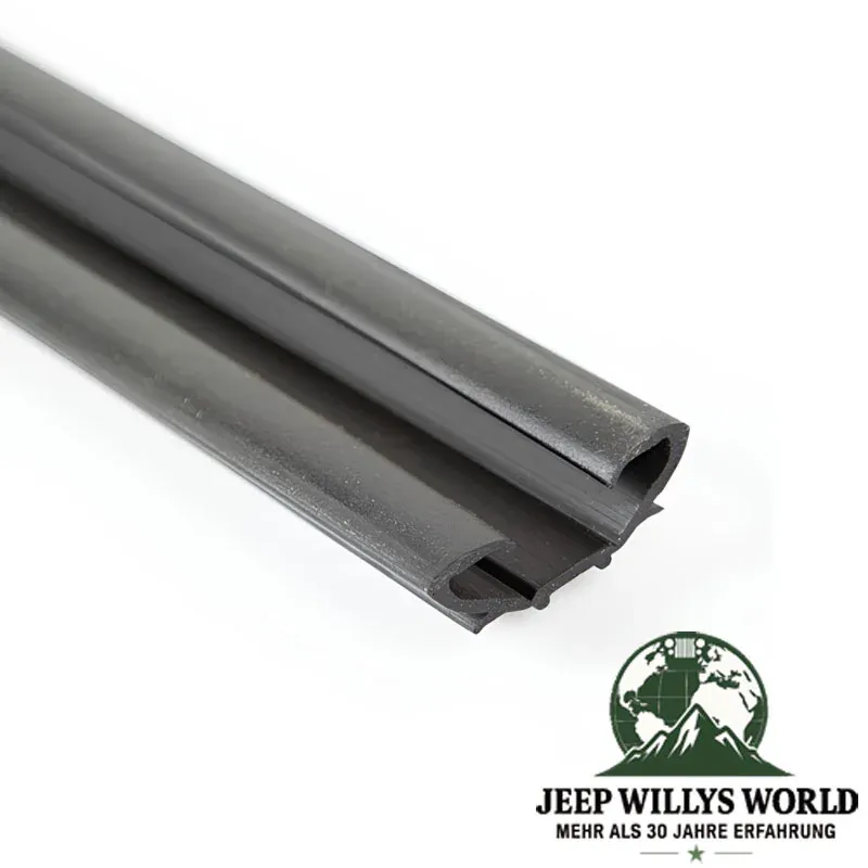 Fairchild weatherstrip door glass seal, left or right side full door. Jeep Wrangler TJ (1996-2006), seal profile