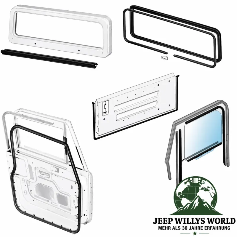 Body Seal Master Set 15-pieces Jeep Wrangler 87-95