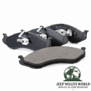 Bremsbeläge Set Vorderachse Jeep CJ YJ XJ MJ 82-89, 4 Stück, Übersichtsbild auf Belagseite.