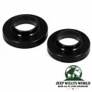 Prothane Schraubenfedern Federntellergummis Paar vorne Polyurethan Schwarz Jeep Wrangler TJ (1996-2006)