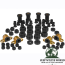 Karosseriebuchsen Fahrwerkbuchsen Komplett Set PU schwarz Jeep CJ 76-79