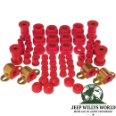 Karosseriebuchsen Fahrwerkbuchsen Komplett Set PU rot Jeep CJ 80-86
