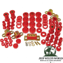 Karosseriebuchsen Fahrwerkbuchsen Komplett Set inkl. Getriebegummi PU rot Jeep CJ 76-79