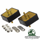 Motor Mount Pair Black Right + Left Jeep CJ 8 Cyl. 72-86