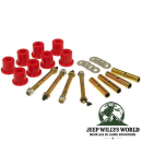 Blattfederbuchsen Set Federgehänge abschmierbar vorne PU rot Jeep CJ 76-86